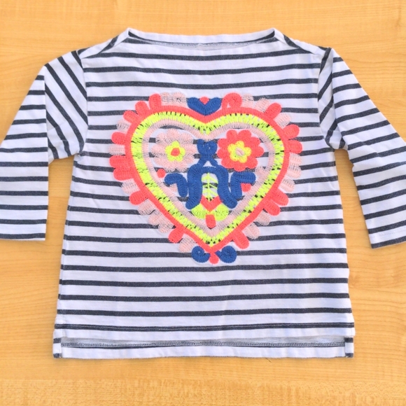 4/$25 Crewcuts Collectible size 4-5 embroidered heart tee - Picture 1 of 2